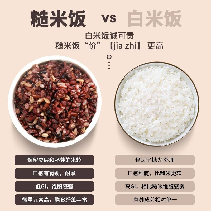 500g 五色糙米 Five Colors Brown Rice  (糙米 黑米 红米 燕麦米 高粱米) 五谷杂粮粗粮米 Whole Grains Rice