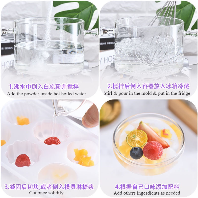 100g 无防腐剂 低卡 冰凉白凉粉 无防腐剂果冻粉 100g No Preservatives   *Low Calories White Jelly Powder