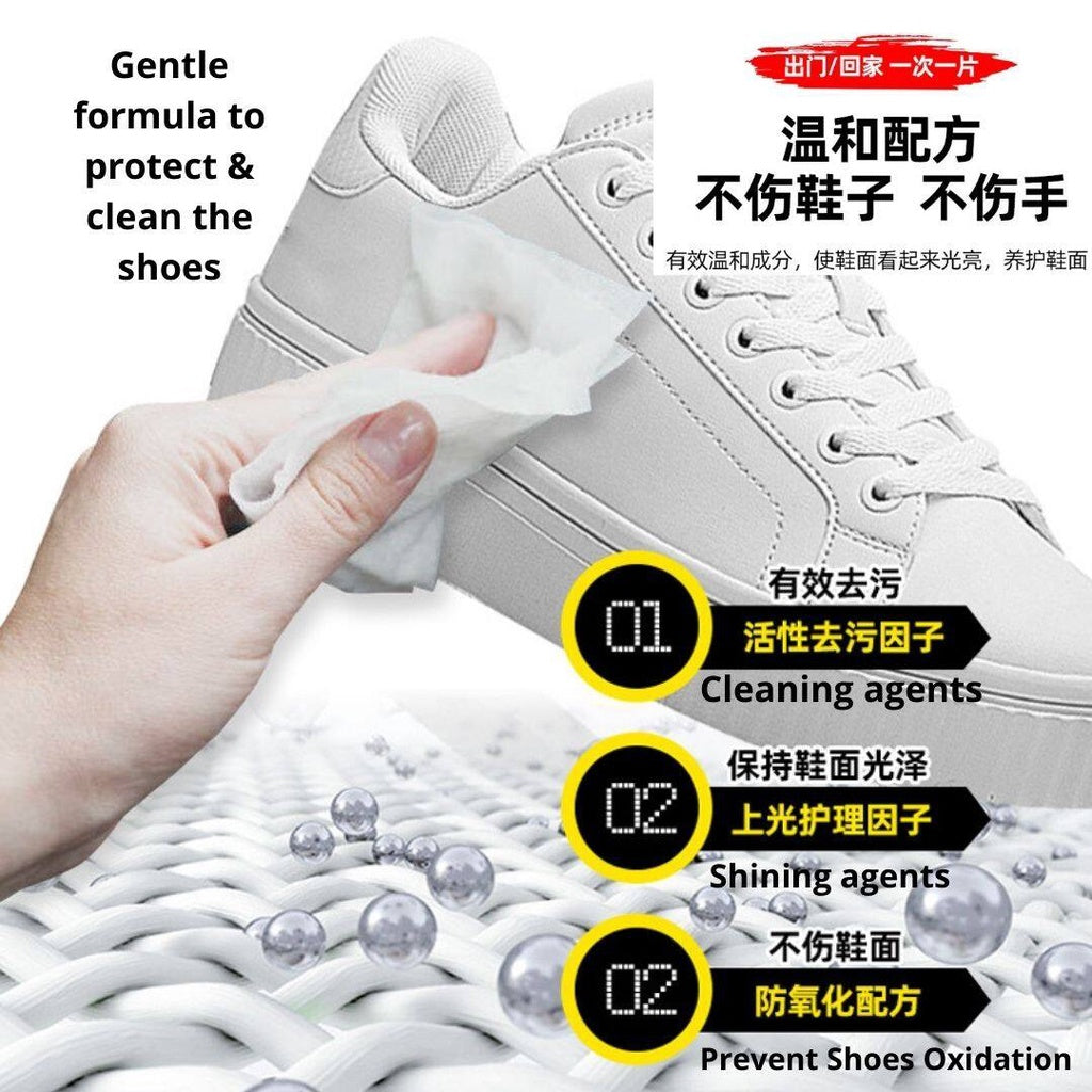 30pcs/bag Shoes Wipes*Suitable for white shoes 网红推荐小白鞋湿巾30抽/包