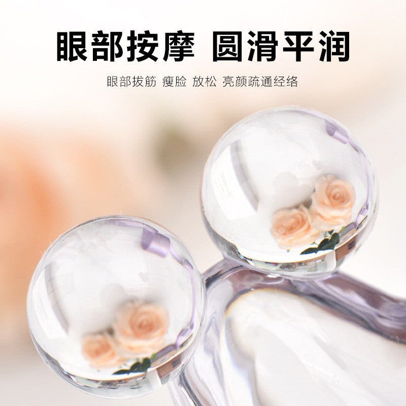 现货 - 透明水晶刮痧板 脸部刮痧 拉提瘦脸 Gua Sha Jade Face Massage Beauty Tools