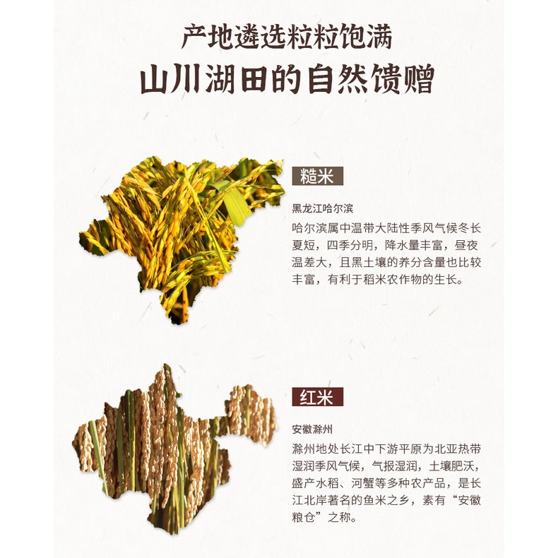 500g 五色糙米 Five Colors Brown Rice  (糙米 黑米 红米 燕麦米 高粱米) 五谷杂粮粗粮米 Whole Grains Rice