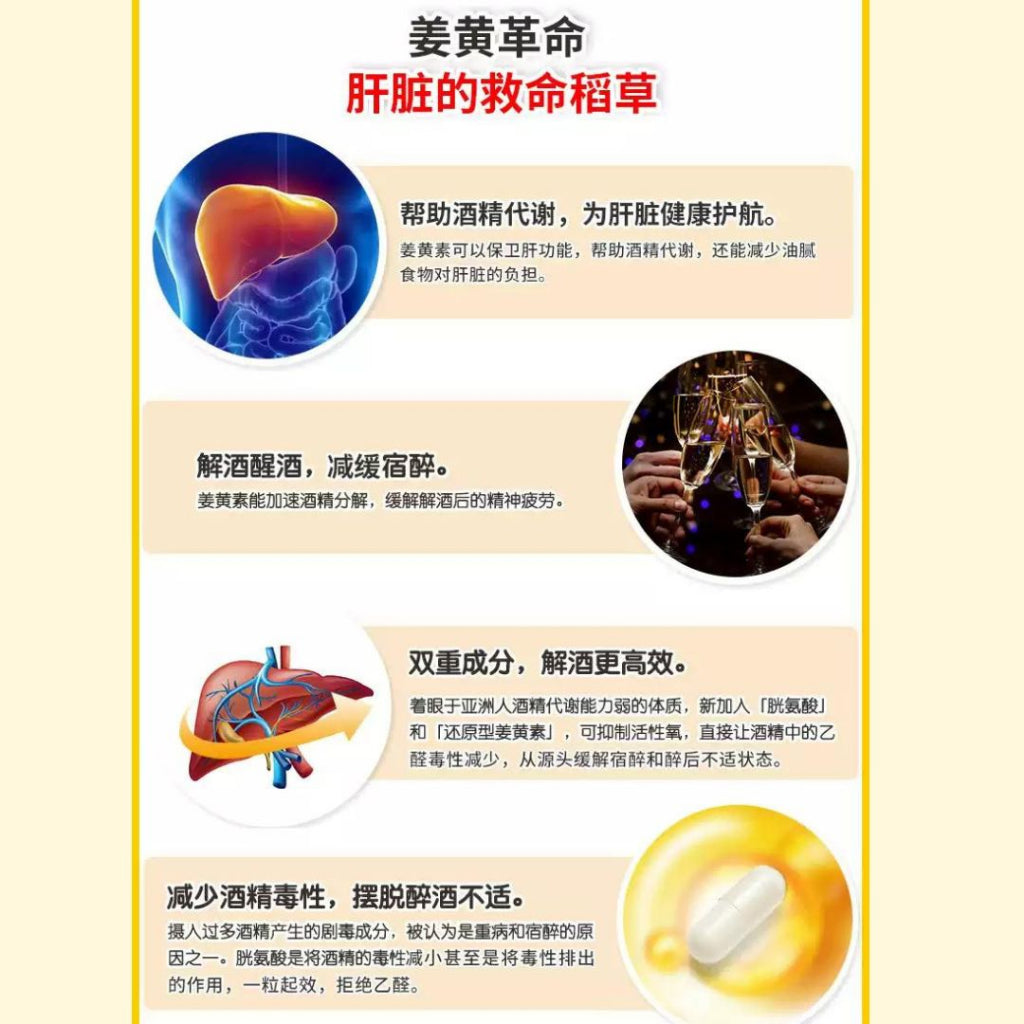 10Cap颗/box盒 日本Fancl 姜黄护肝解酒FANCL丸 Japan FANCL Bottoms Up - Turmeric Hangover Capsule
