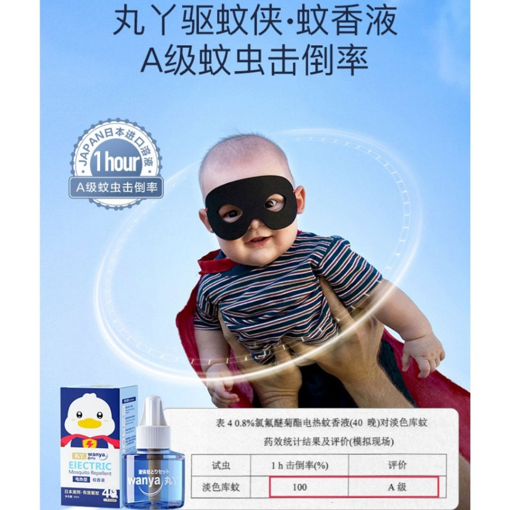 宝宝孕妇可用Wanya 蚊香液 驱蚊液器Wanya Electric Mosquito Repellant Device Baby & Pregnant Women Friendly