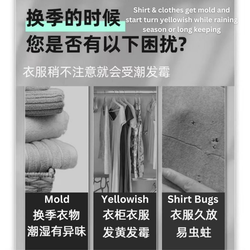 24pcs枚/bag包 180天衣橱橱柜防菌剂衣服防霉防虫剂 180days Antibacterial Anti-Mold Anti-bug Bead Shirt Anti-mold Bead