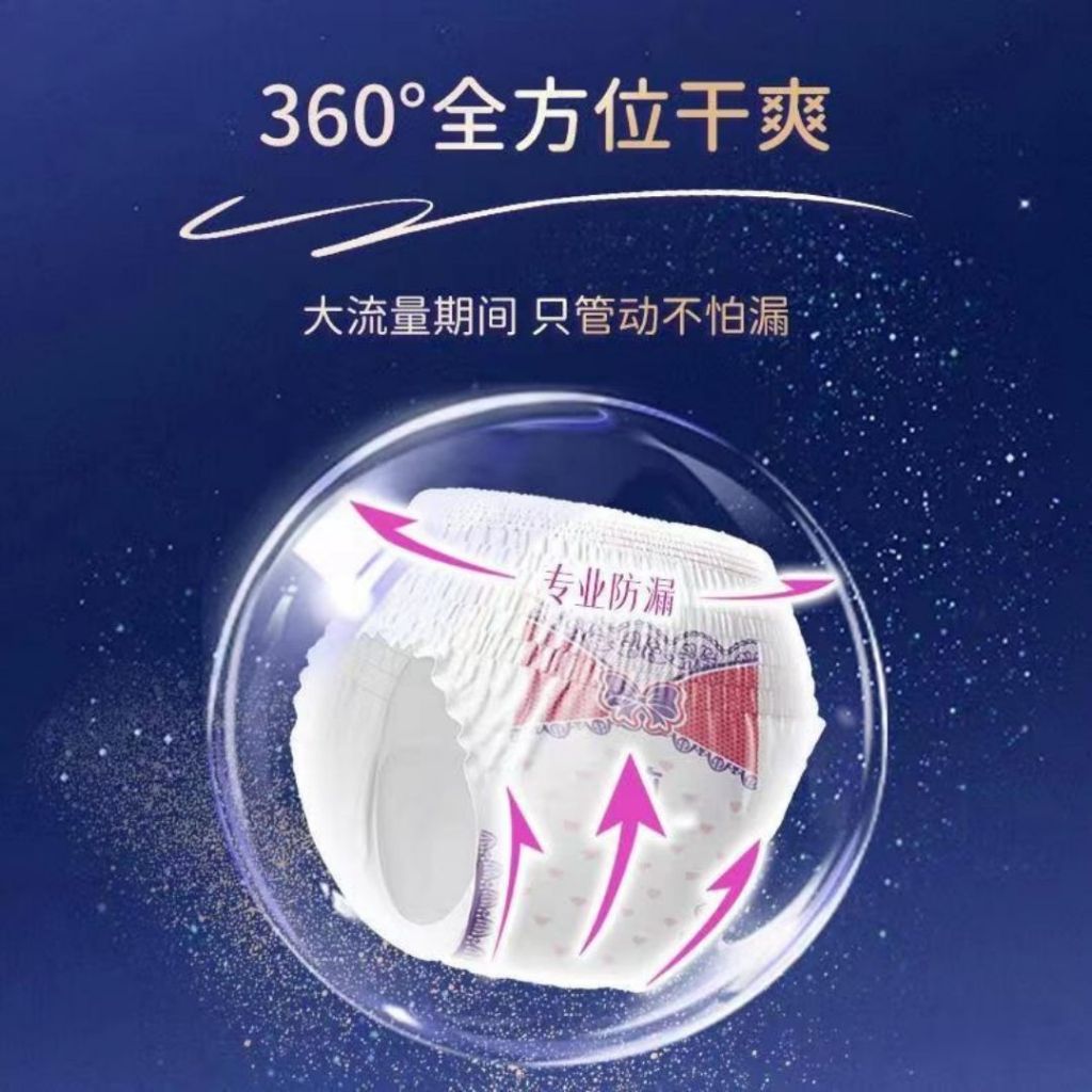 40-100kg 6pcs片/bag包 超薄型透气熟睡安心裤安睡裤 Slim & Breathable Nightsafe Sanitary Pants