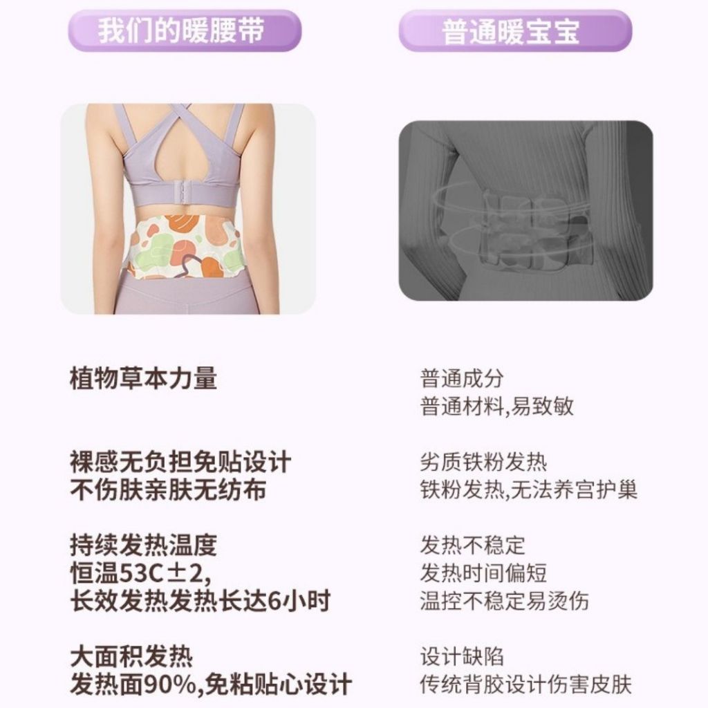 5pcs片/bag包 舒缓经痛腰酸背痛 艾草暖腰带艾草伸缩暖腰带 艾草暖腰贴 Wormwood Belly and Waist Warm Belt Relieve Menstruation Pain Wormwood Herbal Belt