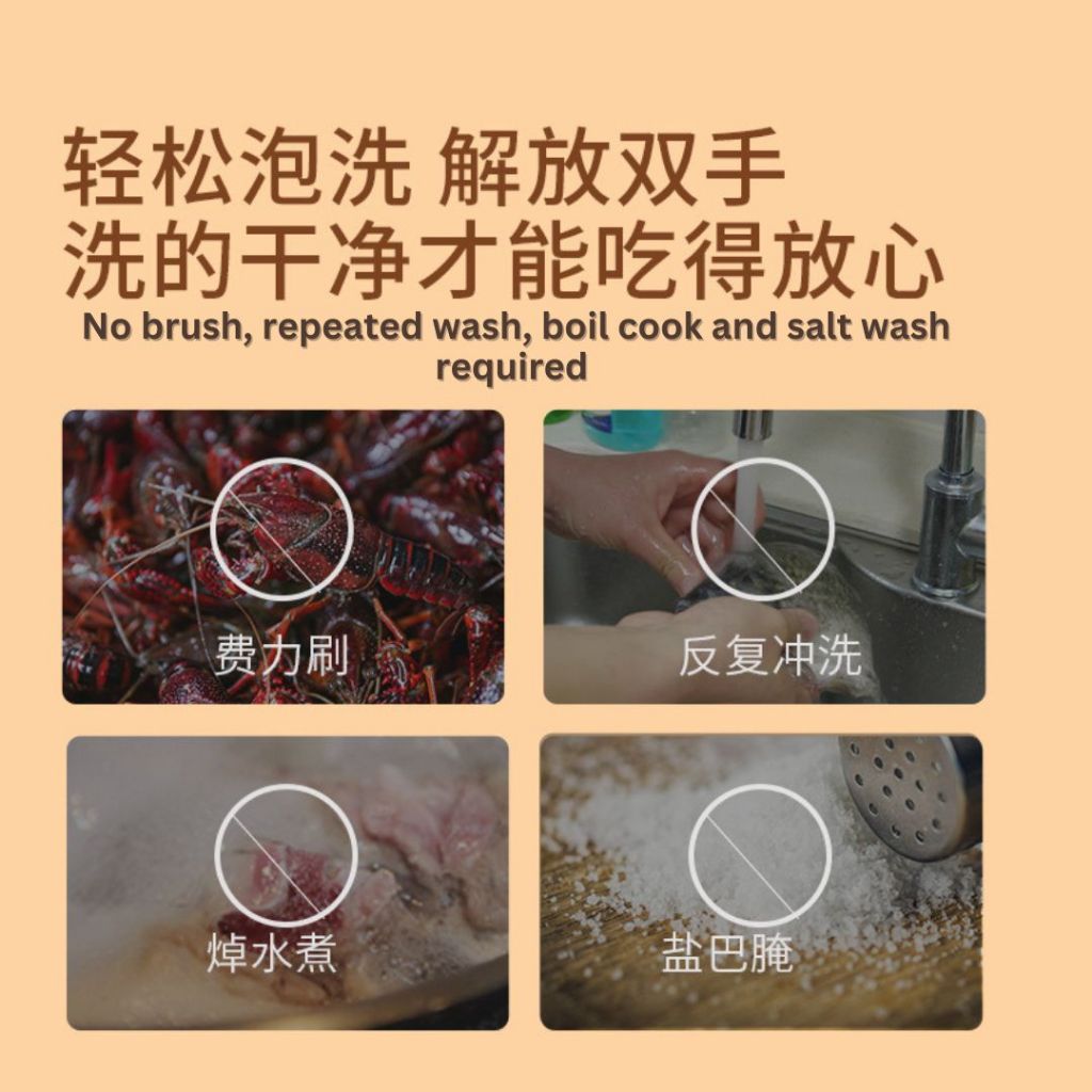 580g 清肉沫除激素 肉类海鲜清洁粉 Meat and Seafood Wash Meat Cleaning Powder 生鲜食材净 Seafood Cleaning Wash