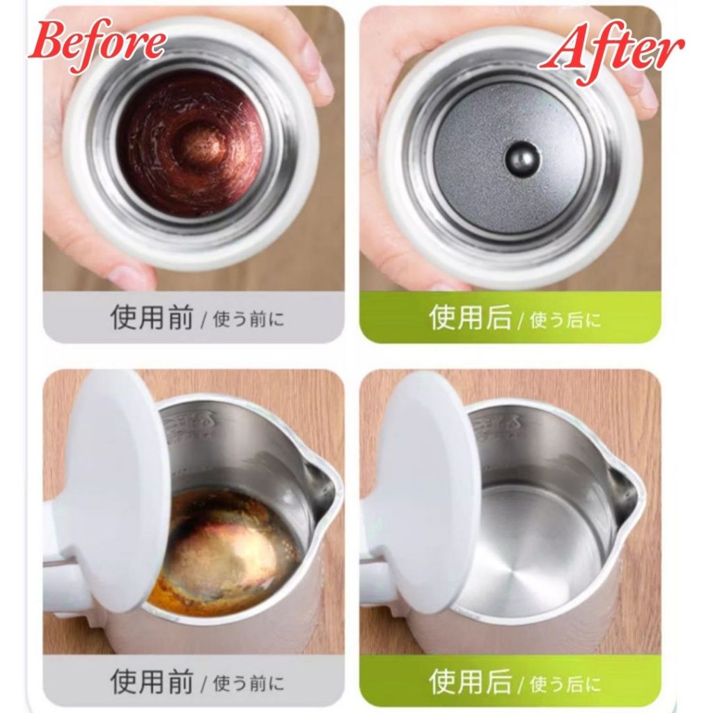 10颗pcs/bag袋 水杯厨具抗菌清洁泡腾片 Utensils and Cup Antibacterial Cleaning Bomb Tablets 水杯茶垢水垢污迹清洁泡腾片Water Bottle Cleaning Soda