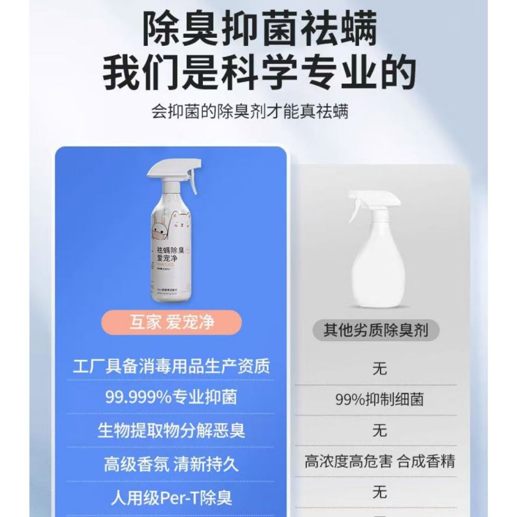 500ml  Anti-mites & Anti-fleas Pets Deodorizers 宠物除螨除臭剂 Anti-odor Anti-fleas Pets Deodorant Spray