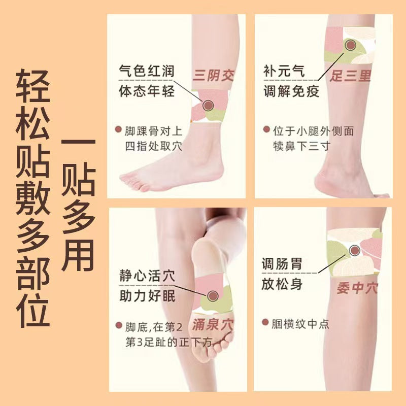 艾草养生助眠暖足贴 艾草暖足贴 Herbal Wormwood Foot Heat Patch 脚冷助眠艾草暖足贴 艾草生姜暖足贴 Cold Foot Thermal Warm Patch 6大草本延长暖足贴
