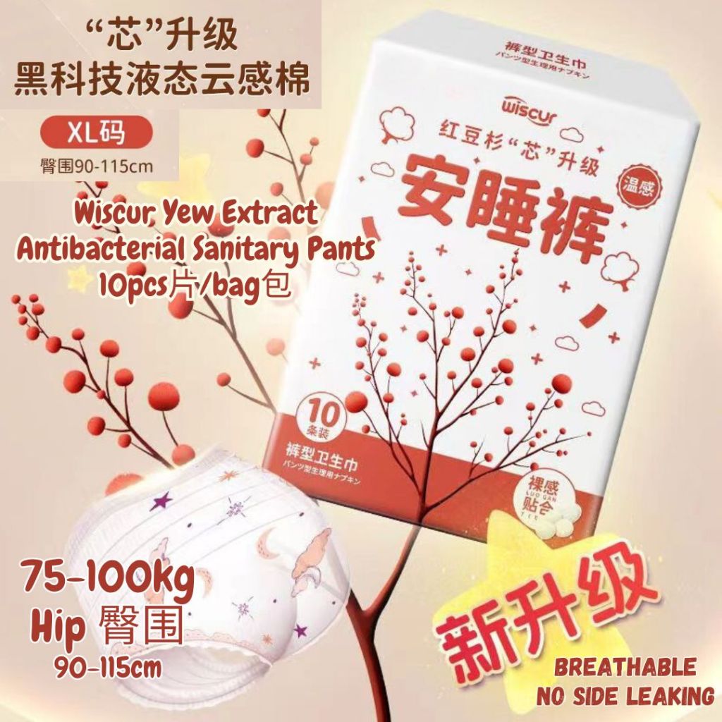 40-100kg 6pcs片/bag包 超薄型透气熟睡安心裤安睡裤 Slim & Breathable Nightsafe Sanitary Pants