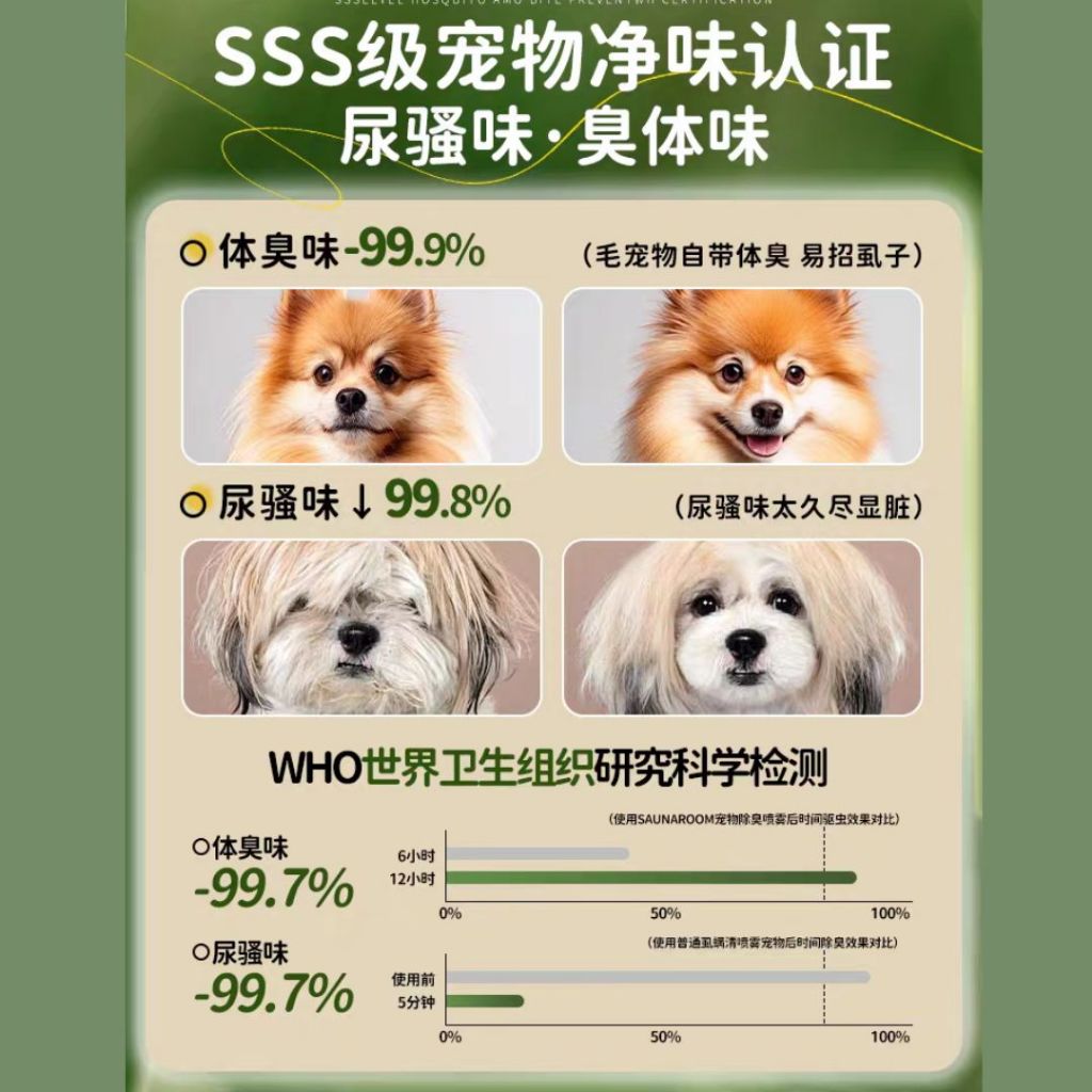 500ml  Anti-mites & Anti-fleas Pets Deodorizers 宠物除螨除臭剂 Anti-odor Anti-fleas Pets Deodorant Spray