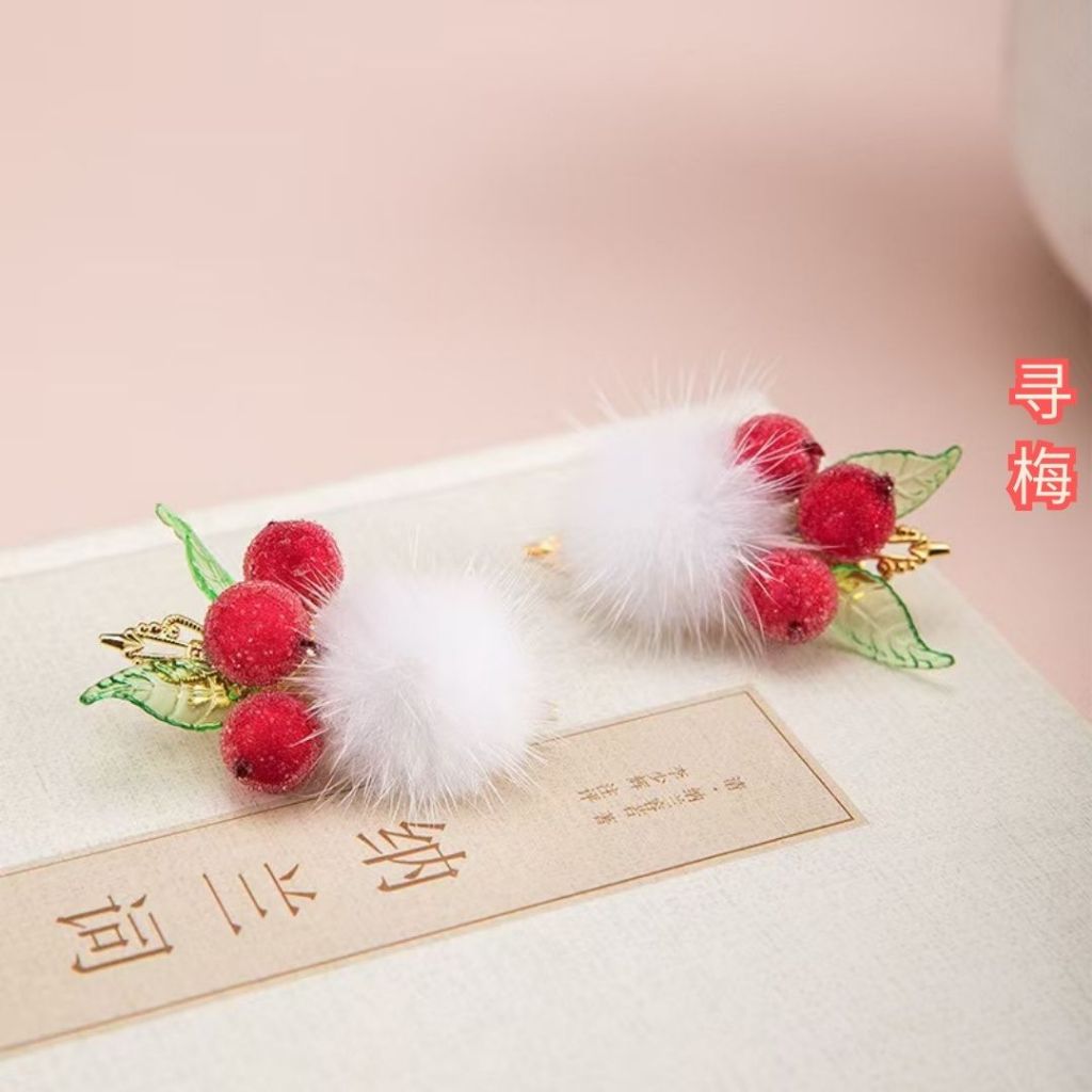 儿童新春新年古风仙气发夹 1对新年发夹 Kid Chinese New Year Hair Pin CNY Hair Pin Hair Clip Occasion Hair Clip 儿童节日发夹