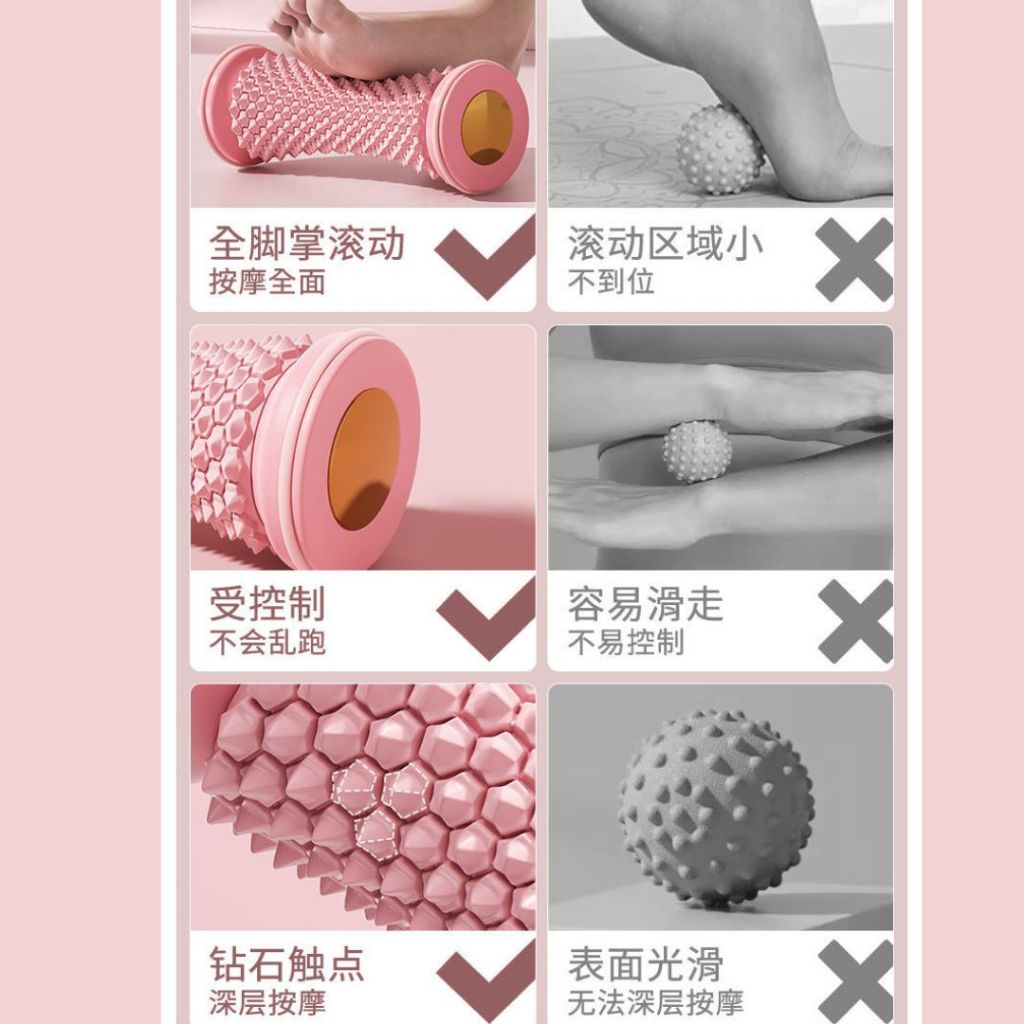 穴位疏通 预防筋膜炎 足底筋膜按摩滚轮 Foot Bottom Massage Roller Prevent Improve Flat Feet Foot Rollers