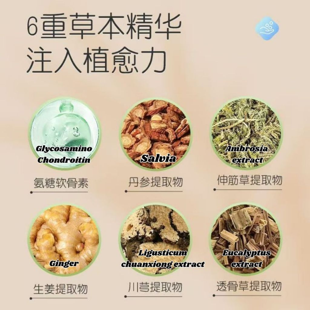 丹参生姜6大草本温灸手腕腱鞘暖暖热敷带 减低手腕腱鞘炎 Herbal Salvia Ginger Hand Wrist Warm Band 适合妈妈手或长期打字玩手机人士 Herbal Braces Warm Band手腕暖暖带