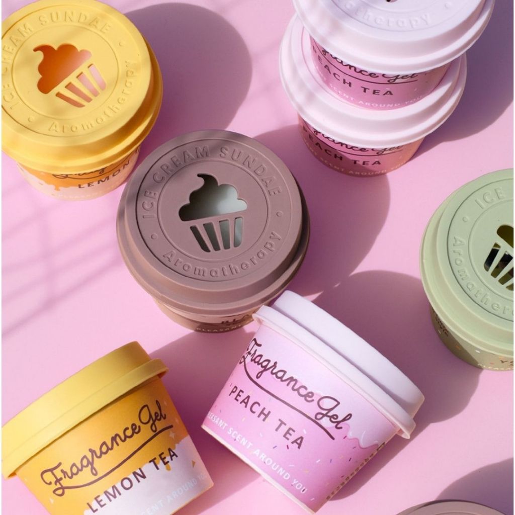茶香冰淇淋系类香氛凝胶  Tea Series Ice Cream Home Fragrance Gel / Ice Cream Car Fragrance 冰淇淋茶香汽车香氛 Ice Cream Series Air Refresher