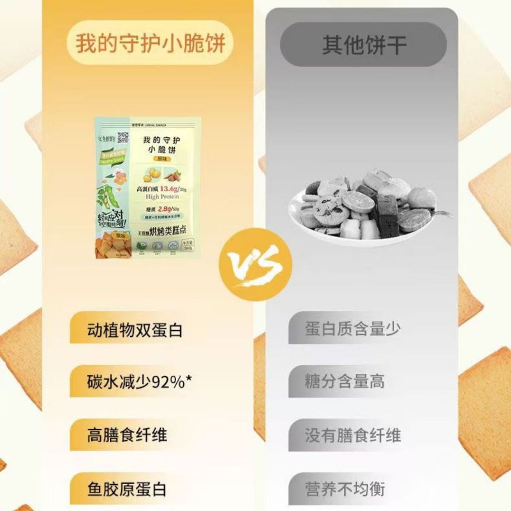 50g Low GI Biscuit Snack 糖友饼干 High Protein High Fiber Cracker Biscuit 低升糖高蛋白小脆饼 Diabetes Snacks