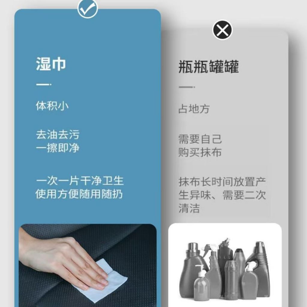 10pcs片/bag包 玻璃油膜清洁湿巾 Window Oil Film Remover Wipes Car Window Oil Film Cleaning Wipes 汽车镜子油膜清洁湿巾
