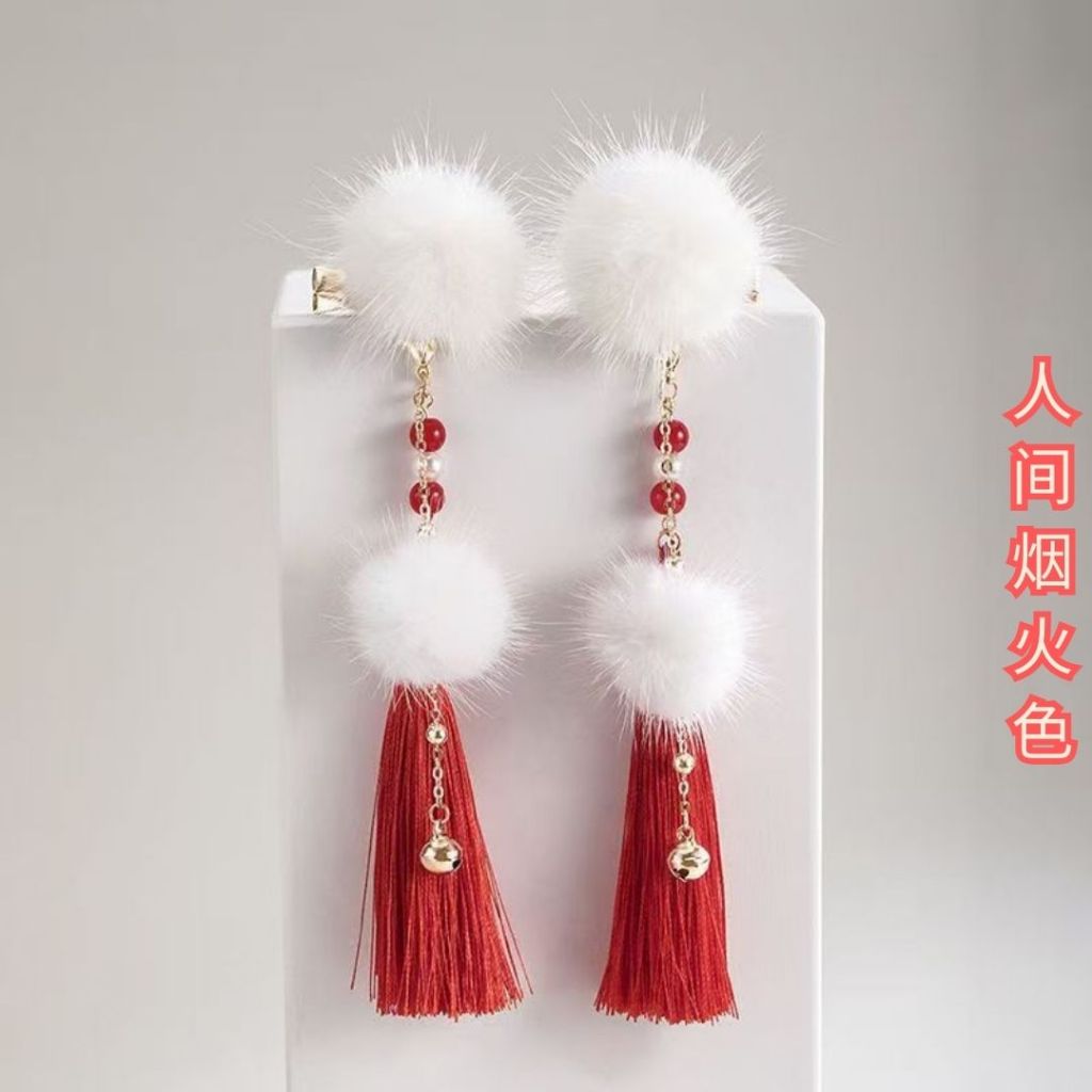 儿童新春新年古风仙气发夹 1对新年发夹 Kid Chinese New Year Hair Pin CNY Hair Pin Hair Clip Occasion Hair Clip 儿童节日发夹