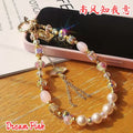 古风周公梦蝶扇子流苏串珠手机绳 Antiquity Dream of being a Butterfly Phone Wrist Chain Antiquity Dream Phone Strap