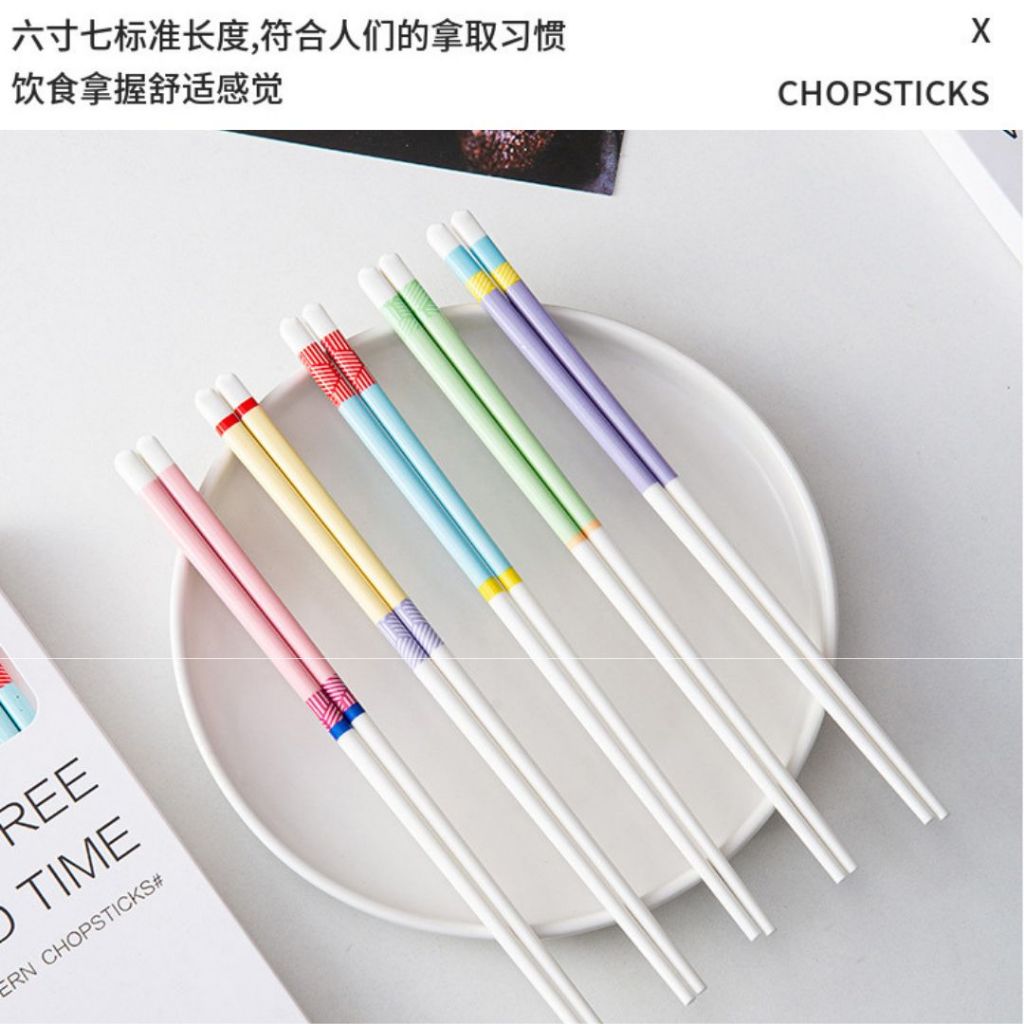 1 Pair双 Garden Series Ceramic Chopstick 田园系类陶瓷筷子 山菊花/草水果/花卉陶瓷筷子 防霉耐热陶瓷筷子 Heat Resist Floral Ceramic Chopstick
