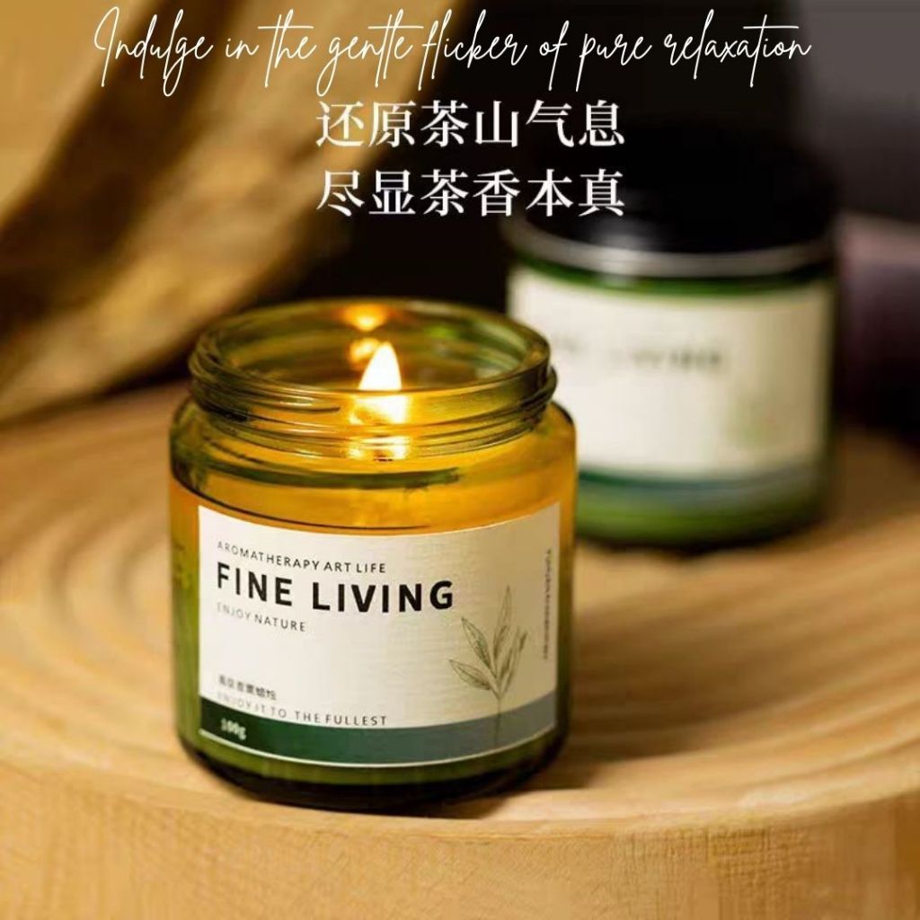 100g Tea Scent Aromatherapy Candles 茶香香氛蜡烛 精油香氛蜡烛 Osmanthus Tea Candle桂花龙井蜡烛/ White Peach Oolong Candle白桃乌龙蜡烛/梅子煎茶蜡烛