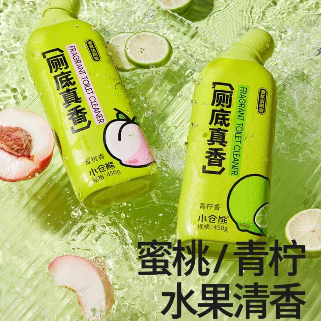 450g Strong Cleaning Fragrance Toilet Bowl Cleaner 小仓熊香氛马桶洁厕剂 蜜桃香洁厕剂/青柠香洁厕剂 Sweet Peach Toilet Bowl Cleaner