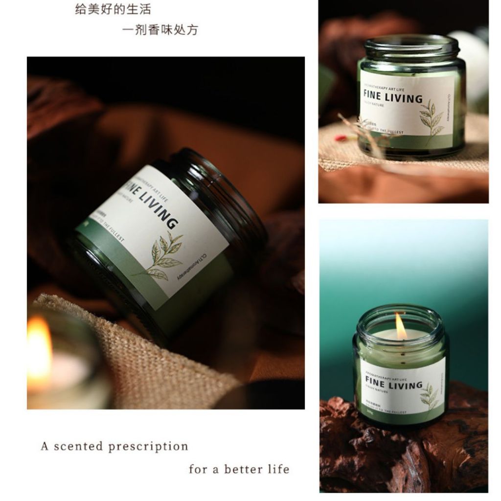 100g Tea Scent Aromatherapy Candles 茶香香氛蜡烛 精油香氛蜡烛 Osmanthus Tea Candle桂花龙井蜡烛/ White Peach Oolong Candle白桃乌龙蜡烛/梅子煎茶蜡烛