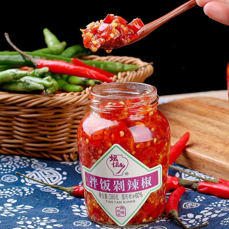 280g Hunan Traditional Chopped Chili 湖南特产 坛坛乡拌饭剁辣椒 - 280g 拌饭蒜蓉辣椒酱
