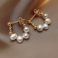 925银针Silver 法式巴洛克淡水珍珠925耳钉 France Baroque Style Pearl 925 Earring