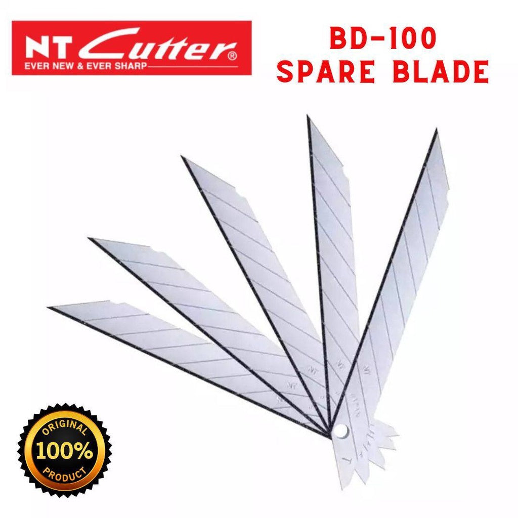 50pcs片/box盒日本进口 NT Cutter 美工刀片30度角切割替刃 Japan NT Cutter Spare Blade BD-100