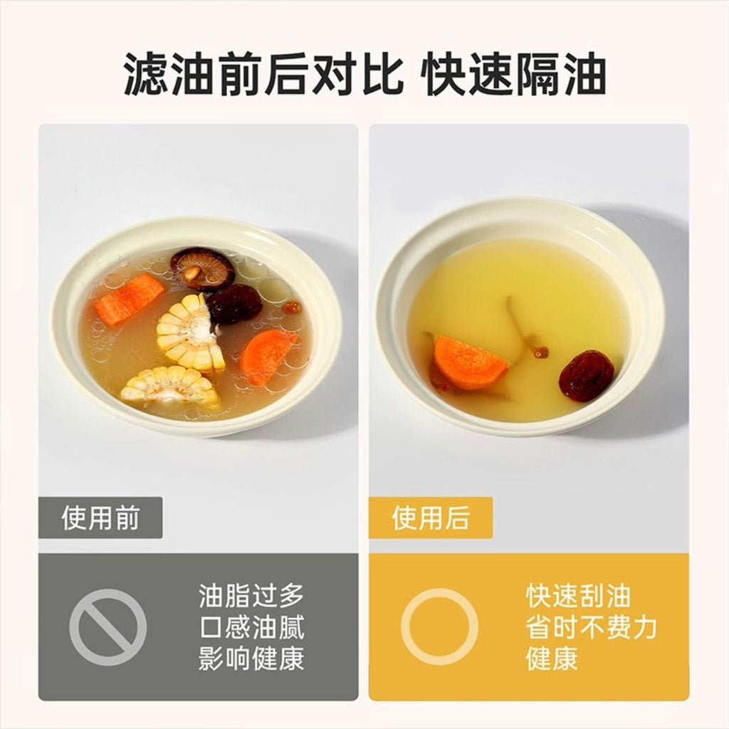 小号/大号健康不锈钢隔油勺 滤油沥油汤勺 Stainless Steel Oil Filter Soup Spoon