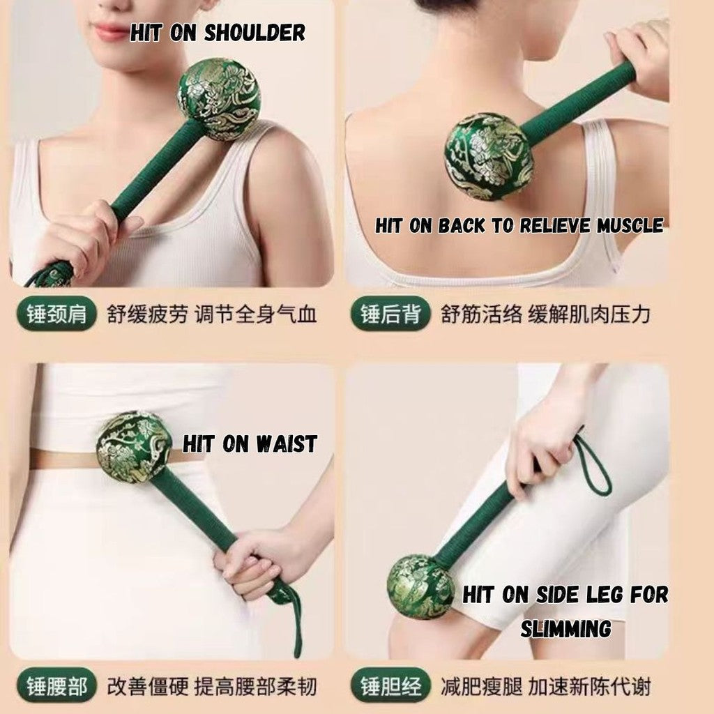 31cm 经络敲打艾草草本养生锤 Health Wormwood Mixed Herbal Handheld Massage Hammer