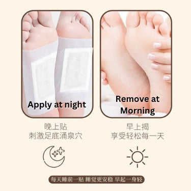 5 Pairs对/box盒 白云山草本艾草生姜竹炭足贴  Wormwood Ginger Bamboo Charcoal Detox Foot Patch 10 patches 袪湿气足部护理暖贴生姜竹醋睡眠足贴