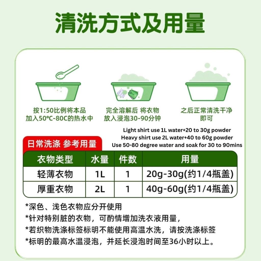 1kg ABC Active Oxygen Explosive Salt 活氧强效去污去黄爆炸盐 Heavy Stain Remover Laundry Care 去污去黄增白洗衣粉  99%抑菌母婴安全爆炸盐洗衣粉