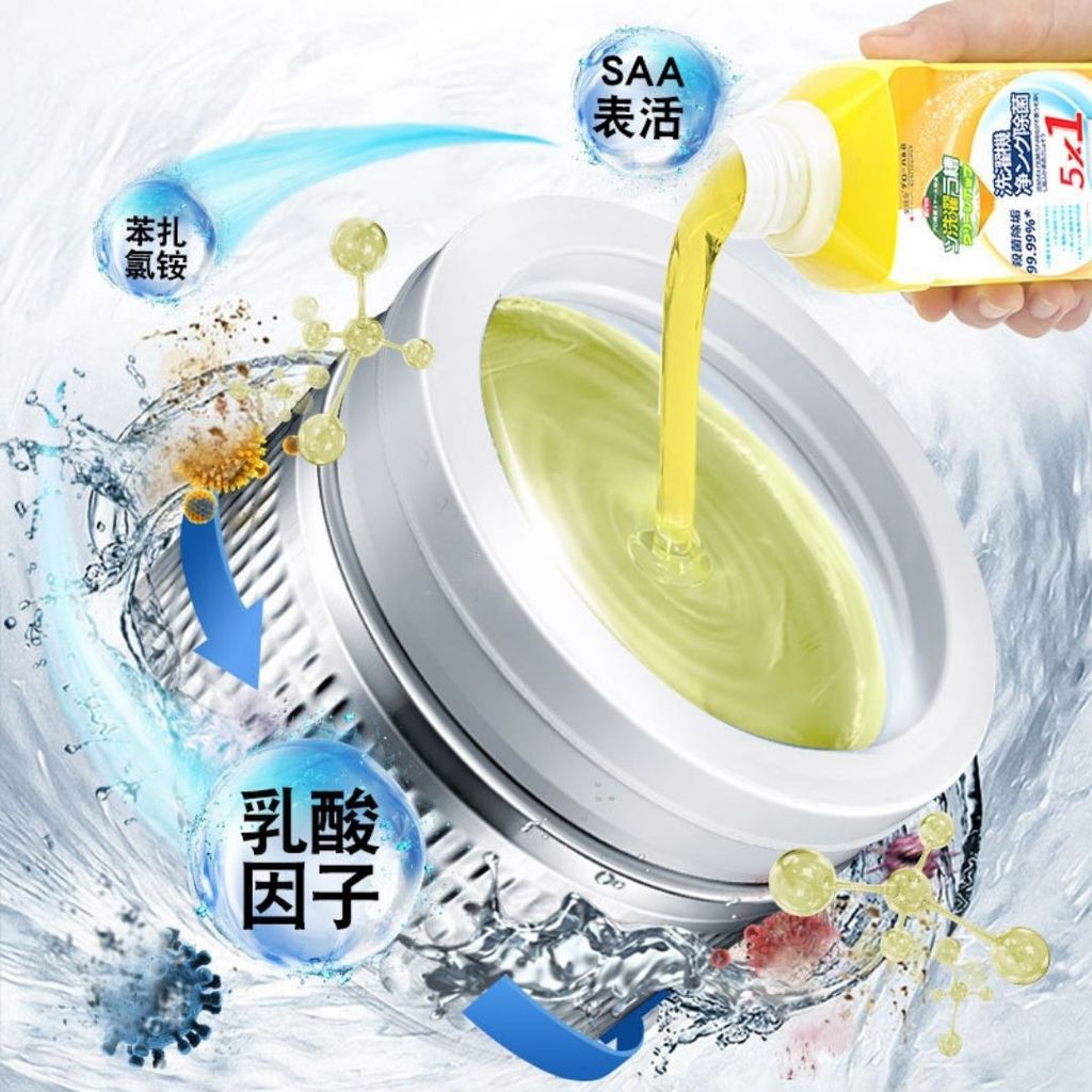 250ml 99.99%抑菌5in1 洗衣机槽清洁剂 强力除霉除垢 99.9% Antibacterial 5 in1Deep Clean Washing Machine Tank Cleaner Anti-mite 抗菌洗衣机清洁剂