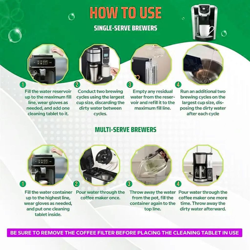 30pcs颗 Coffee Machine Cleaning Tablets 意式咖啡机清洁片Descaling Coffee Machine Cleaner 去除水垢和油脂 咖啡机清洁剂